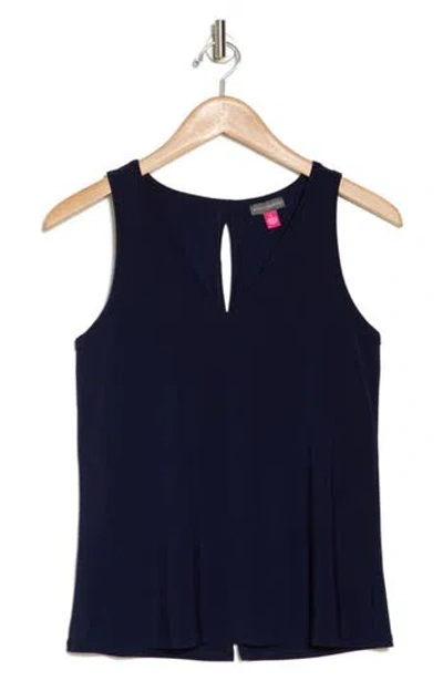 Vince Camuto V-neck Split Back Tank In Jbs Navy-407