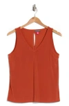 Vince Camuto V-neck Split Back Tank In Pennylane