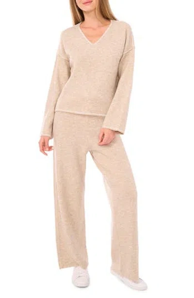 Vince Camuto V-neck Sweater & Pants Set In Brown