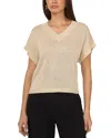 Vince Camuto V Neck Sweater In Pale Sand