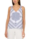 Vince Camuto Bandana Print V-neck Tank