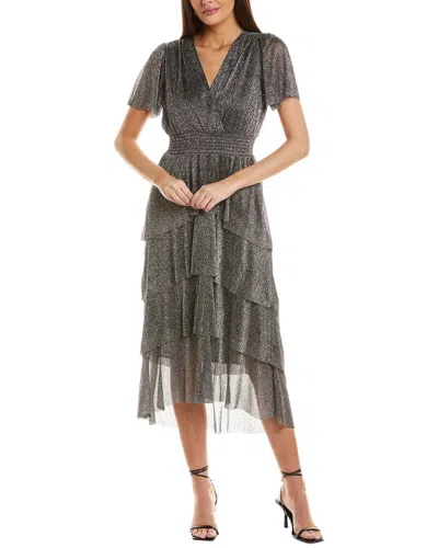 Vince Camuto V-neck Tiered Maxi In Black