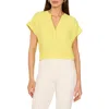 Vince Camuto V-neck Top In Yellow