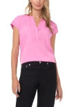 Vince Camuto V-neck Top In Pink