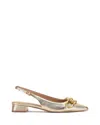 Vince Camuto Vailey Slingback Pointed Toe Flat In Silver