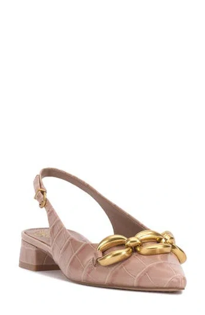 Vince Camuto Valiey Slingback Pointed Toe Flat In Brown