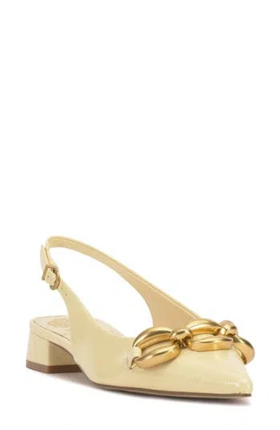Vince Camuto Valiey Slingback Pointed Toe Flat In Yellow