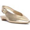 Vince Camuto Valther Pointed Toe Flat In Gold