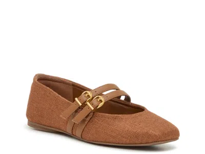Vince Camuto Vanyee Mary Jane Flat In Brown