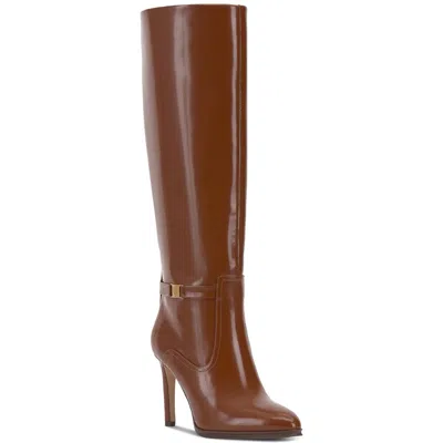 Vince Camuto Vcskylie Womens Zipper Man Made Over-the-knee Boots In Whiskey Box Patent