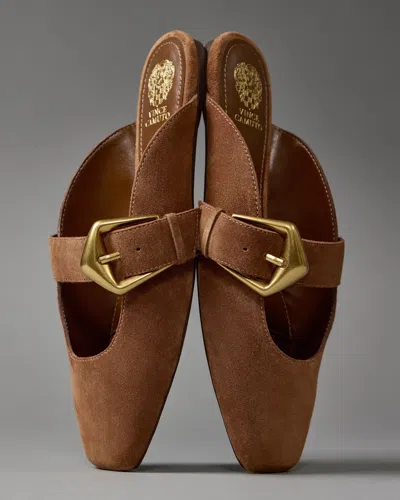 Vince Camuto Vellma Buckle Mule In Brown