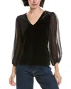 Vince Camuto Velvet Top In Black