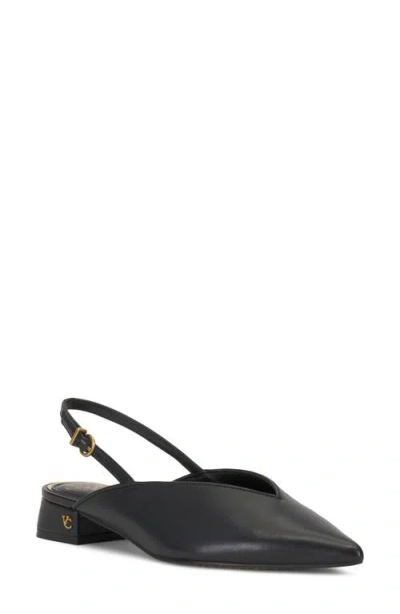 Vince Camuto Venba Pointed Toe Slingback Flat In Black
