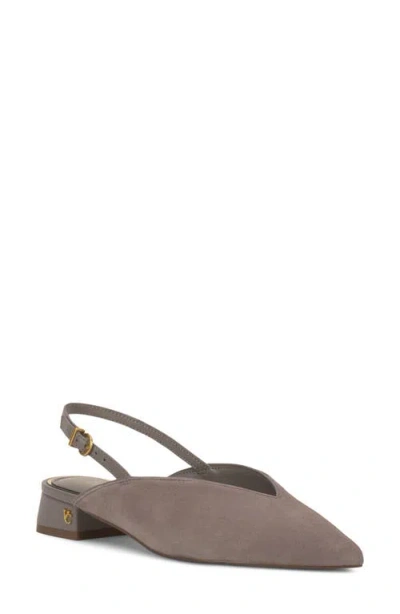Vince Camuto Venba Pointed Toe Slingback Flat In Gray