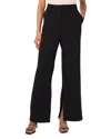 Vince Camuto Womens Woven High Waist Paperbag Pants In Rich Black