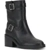 Vince Camuto Vergila Womens Buckle Ankle Motorcycle Boots In Multi