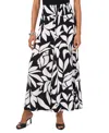 Vince Camuto Smocked Waist Wide Leg Pants In Rich Black