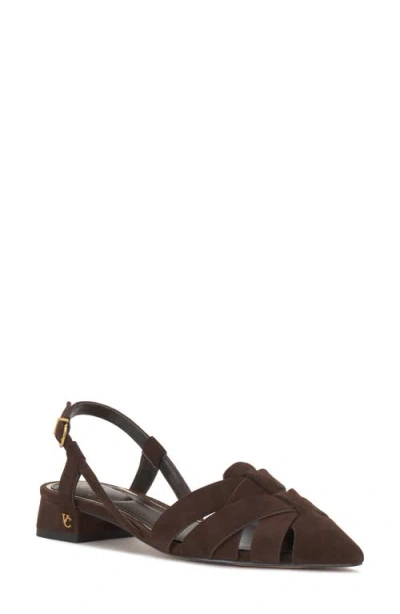 Vince Camuto Vinesha Slingback Pointed Toe Pump In Brown