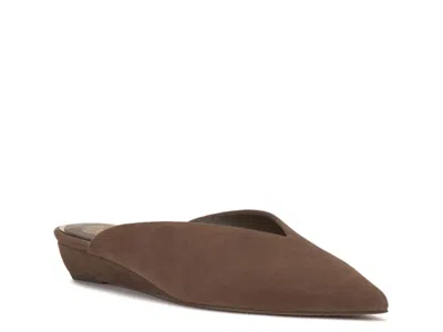 Vince Camuto Vinia Pointed Toe Wedge Mule In Brown