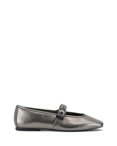 Vince Camuto Vinica Mary Jane Flat In Silver