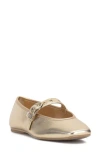 Vince Camuto Vinica Square Toe Mary Jane Flat In Gold