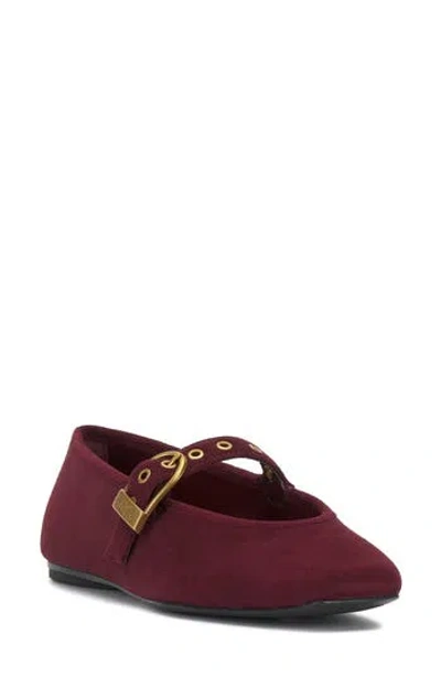 Vince Camuto Vinica Square Toe Mary Jane Flat In Petit Sirah