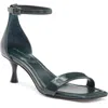 Vince Camuto Vinkely Square Toe Kitten Heel Sandal In Green