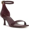 Vince Camuto Vinkely Square Toe Kitten Heel Sandal In Purple