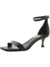 Vince Camuto Vinkley Womens Leather Ankle Kitten Heels In Black