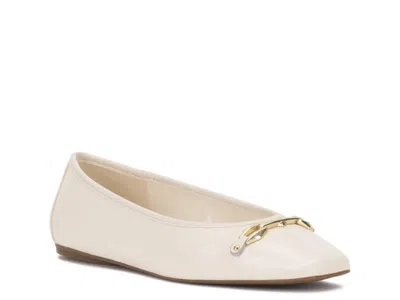 Vince Camuto Virna Square Toe Flat In White