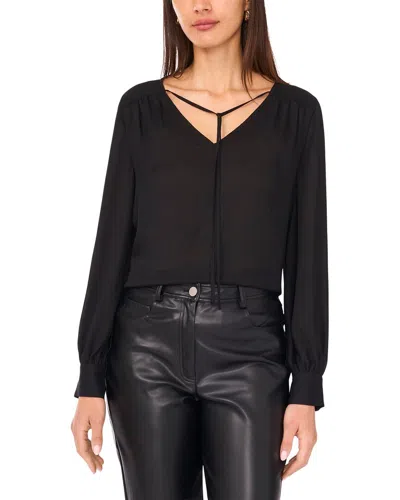 Vince Camuto V-neck Blouse In Black