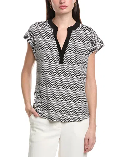Vince Camuto V-neck Blouse In Black