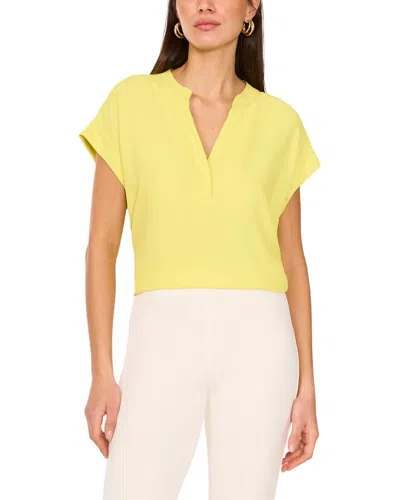 Vince Camuto V-neck Blouse In Yellow