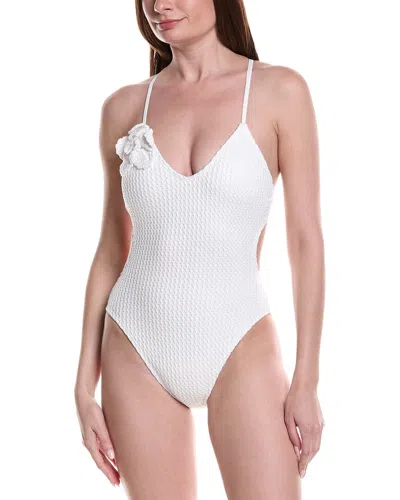 Vince Camuto V-neck One-piece In White