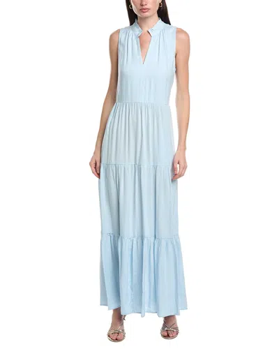 Vince Camuto V-neck Sleeveless Tiered Maxi Dress In Multi