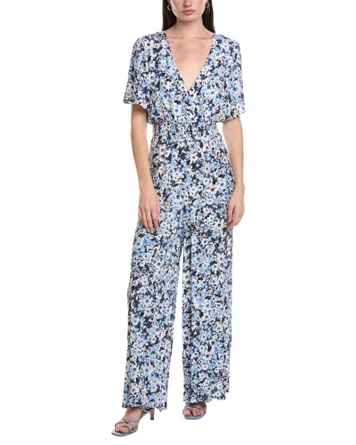 Vince Camuto V-neck Surplice Jumpsuit In Blue