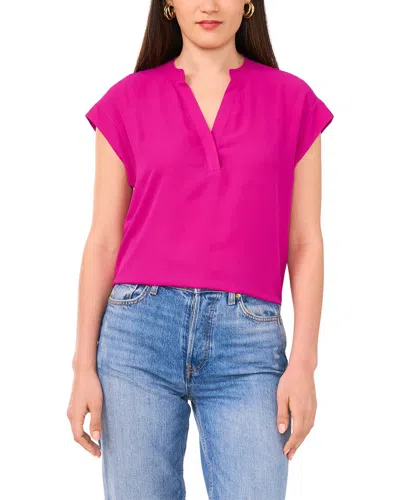 Vince Camuto V-neck Top In Pink