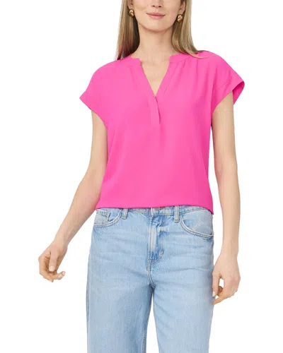 Vince Camuto V-neck Top In Pink