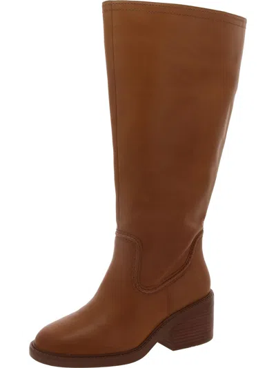 Vince Camuto Vuliann 4 Womens Leather Extra Wide Calf Knee-high Boots In Multi