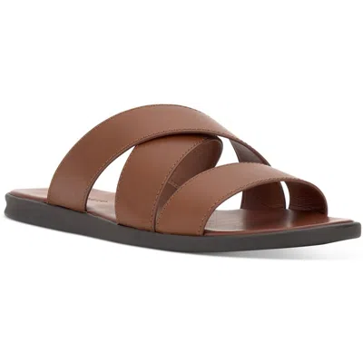 Vince Camuto Waely Mens Round Toe Slip On Slide Sandals In Green
