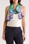 Vince Camuto Washy Palms Oblong Scarf In Cool Multi
