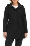 Vince Camuto Water Resistant Hooded Jacket In Black