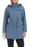 Vince Camuto Water Resistant Hooded Jacket In Slate Blue