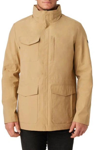 Vince Camuto Water Resistant Stowaway Hood Coat In Tan