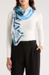 Vince Camuto Watercolor Floral Print Square Scarf In Multi