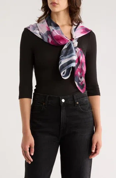Vince Camuto Watercolor Floral Print Square Scarf In Multi