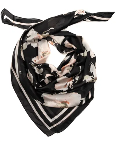 Vince Camuto Watercolor Floral Square Scarf In Black