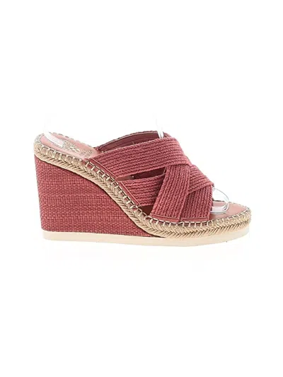 Pre-owned Vince Camuto Wedges In Burgundy