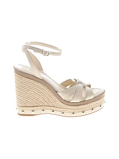 Pre-owned Vince Camuto Wedges In Ivory