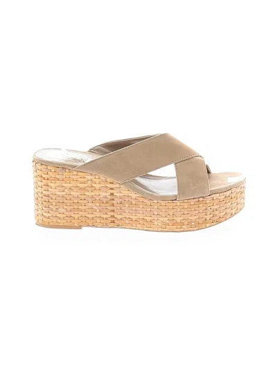 Pre-owned Vince Camuto Wedges In Tan